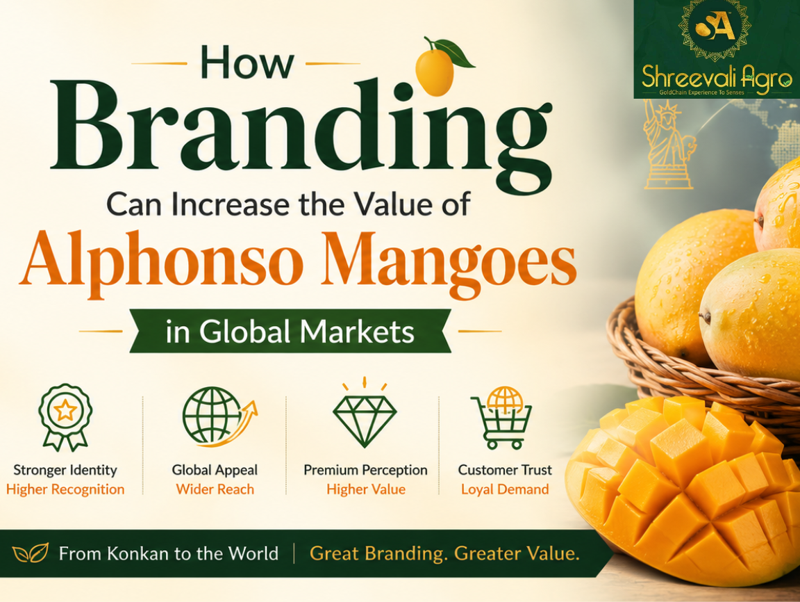 Premium Alphonso mango branding for global markets
